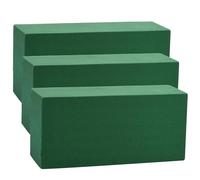 Bhina Set of 3 Floral Wet Foam 22 x 11 x 8 cm Flower Foam Blocks Floral Sponge Brick Wet Foam for Florists, Crafts, Fresh Floral Compositions, Green