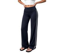 BHJWLTR Womens Wide Leg Track Pants High Waisted Side Stripe Yoga Pants | For Active Women, High Waisted Side Stripe Design Delivers Comfort And Style For Yoga, Travel, Lounge And Streetwear