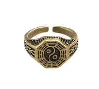 BHLZSY Retro Bagua Taoist Tai Chi Open Ring Yin Yang Ring