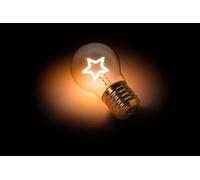 BHMAOYN LED Lamp with USB and Battery, Edison Lamp with Star Design, Magic Lighting for Bedroom, Children's Room & Decoration, Warm White