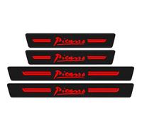 BHNGVTY The Outer Door Sill Welcome Pedal Is Suitable for Citr-oen Berlingo C1 C3 C4 Models, Anti Scratch Door Sills, Door Sill Skirts,Picasso Red