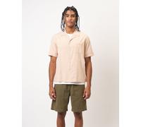 Bhode Cuca Seersucker Stripe Short Sleeve Shirt - Rust/White - White / M