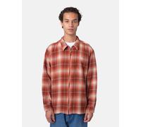 Bhode Zip Shirt Shadow Check - Rust - Orange / S