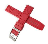 BHOLSA 20mm 22mm 24mm Soft Silicone Rubber Watch Strap Special For Navitimer Avenger Black Red Yellow Blue Watchband Steel Buckle