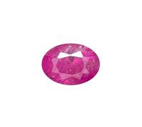 BHOORATNA Natural Burmese Ruby Stone A Quality, 7.50 Ratti Lab Certified, Untreated, Unheated, Natural Manya Gemstone, Manya, Loose Gemstone for Men and Women, Free Size