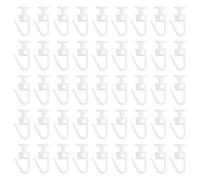 Bhoulandi 100 Pcs Plastic Curtain Hooks, Curtain Rail Sliding Hooks, Curtain Track Glider Hooks, Drapery Hooks for Window Curtains Shower Curtains Door Curtains