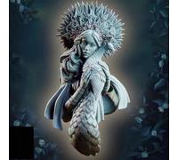 Bhowsa 1/10 Ancient Female Warrior Resin Bust Model Kit, Unpainted and Unassembled //J9f6w59