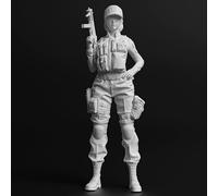 Bhowsa 1/24 Sci-Fi Female Agent Warrior Resin Model Kit Unpainted and Unassembled Resin Model // F8u6S59