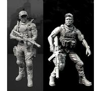 Bhowsa 1/35 European Commando Soldier Resin Model Kit Unpainted and Unassembled Resin Model (2 Figures) //e7c6J29