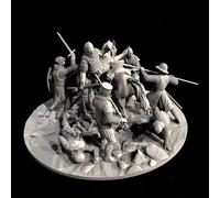 Bhowsa 1/35 Medieval European Knight Resin Model Kit Unpainted and Unassembled (with Base) //J3FT6l4