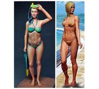 Bhowsa 1/35 Sci-Fi Female Soldier Resin Model Kit Unpainted and Unassembled (2 people) //F9s7lj16