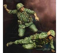 Bhowsa 1/35 Vietnam War US Soldier Resin Figure Kit Unpainted and unassembled resin model kit (2 figures) //K6W4i96