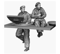 Bhowsa 1/35 WWII British Tank Soldier Resin Model Kit Unpainted and Unassembled (2 people, no tank) //p9O7lj17