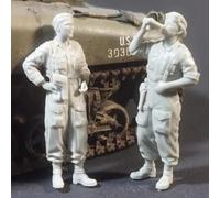 Bhowsa 1/35 WWII British Tank Soldier Resin Model Kit Unpainted and Unassembled (2 people, no tank) //p9O7lj14