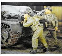 Bhowsa 1/35 WWII British Tank Soldier Resin Model Kit Unpainted and Unassembled (2 people, no tank) //p9O7lj3