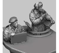 Bhowsa 1/35 WWII British Tank Soldier Resin Model Kit Unpainted and Unassembled (2 people, no tank) //p9O7lj12