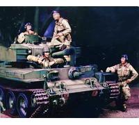 Bhowsa 1/35 WWII British Tank Soldier Resin Model Kit Unpainted and Unassembled (4 people, no tank) //p9O5lj1