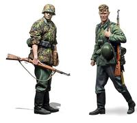Bhowsa 1/35 WWII German Soldier Resin Model Kit, Unpainted and Unassembled (2 people) //8D9vj96z