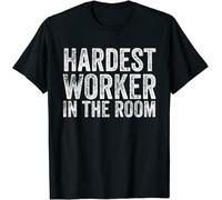 BHPLXJQMV Retro Vintage Hardest Worker in The Room T-Shirt Size S-5XL Black
