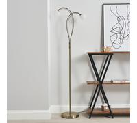 BHS Acacia 2 Light Floor Lamp - Brass