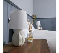 BHS Freya Teardrop Set Of 2 Ceramic Cream Table Lamps