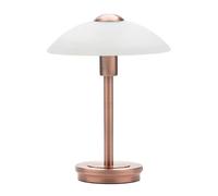 BHS Archie Antique Brushed Copper and Alabaster Touch Lamp