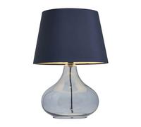 BHS Clarise Glass Cobalt Blue Table Lamp