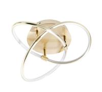BHS Eero Knotted LED Flush Satin Brass Ceiling Light