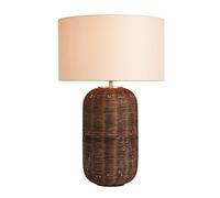 BHS Garvey Large Walnut Rattan Table Lamp