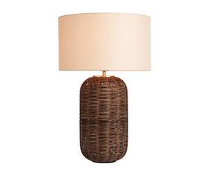 BHS Garvey Large Walnut Rattan Table Lamp