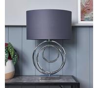 BHS Helix Table Lamp - Chrome & Grey