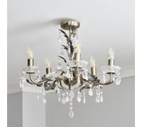 BHS Josefine Glass 5 Light Chandelier - Brass
