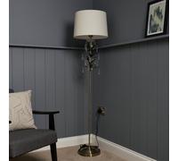 BHS Josefine Leaf Metal Floor Lamp - Brass