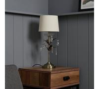 BHS Josefine Leaf Metal Table Lamp - Brass
