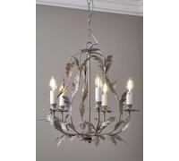Bhs Lighting 5 Light Flo Chandelier In Grey Grey One Size
