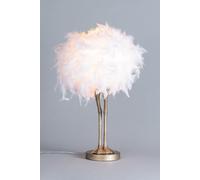 BHS Lighting Ada Ostrich Table Lamp in Gold BHS Lighting Gold