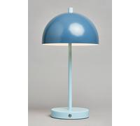 Bhs Lighting Alesia Rechargeable Mushroom Table Lamp In Blue Blue One Size
