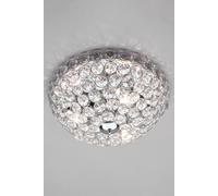 Ava Flush Ceiling Light BHS Lighting Metallic Silver One Size