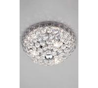 Ava Flush Ceiling Light BHS Lighting Metallic Silver One Size