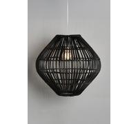 BHS Lighting Bamboo Bobbin Easy Fit Light Shade, Black BHS Lighting Black