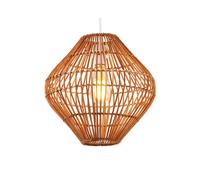 BHS Lighting BHS Bamboo Bobbin Pendant Shade In Natural Finish