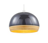 BHS Lighting BHS Bamboo Dome Pendant Shade In Grey Finish