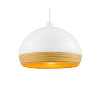 BHS Lighting BHS Bamboo Dome Pendant Shade In White Finish