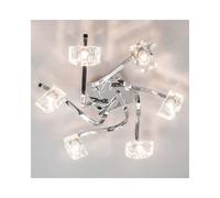 Large Bella Flush Ceiling Light BHS Lighting Metallic Silver One Size