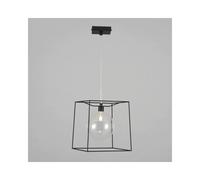 BHS Lighting BHS Bodhi Single Light Pendant In Black Finish With Clear Glass