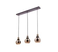 BHS Lighting BHS Carter Industrial 3 Light Bar Pendant In Bronze Finish
