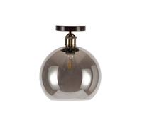 BHS Lighting BHS Carter Industrial Single Light Semi Flush Ceiling Fitting In Bronze Finish