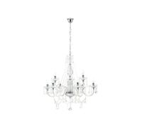 BHS Lighting BHS Charlotte 9 Light Chandelier In Chrome & Clear Finish