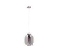 BHS Lighting BHS Draper Small Ceiling Pendant In Pewter Finish With Smoke Glass