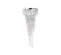 BHS Lighting BHS Leila 7 Light Flush Ceiling Fitting In Polished Chrome And Crystal Finish